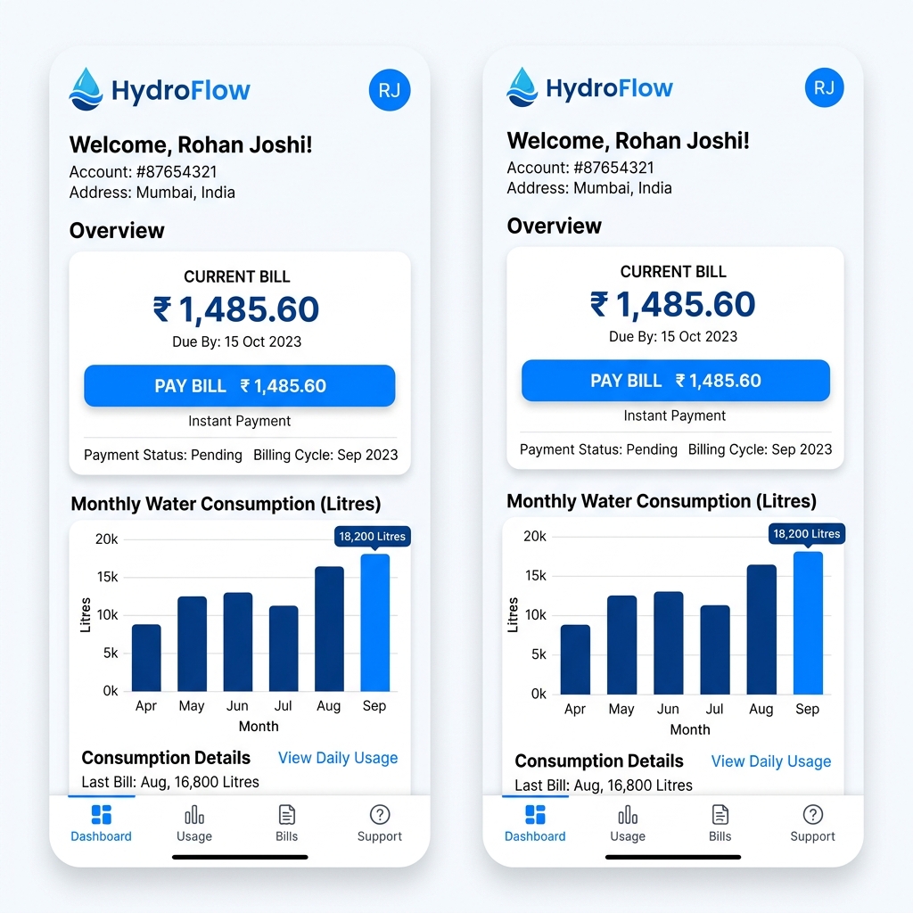 Water billing consumer management app