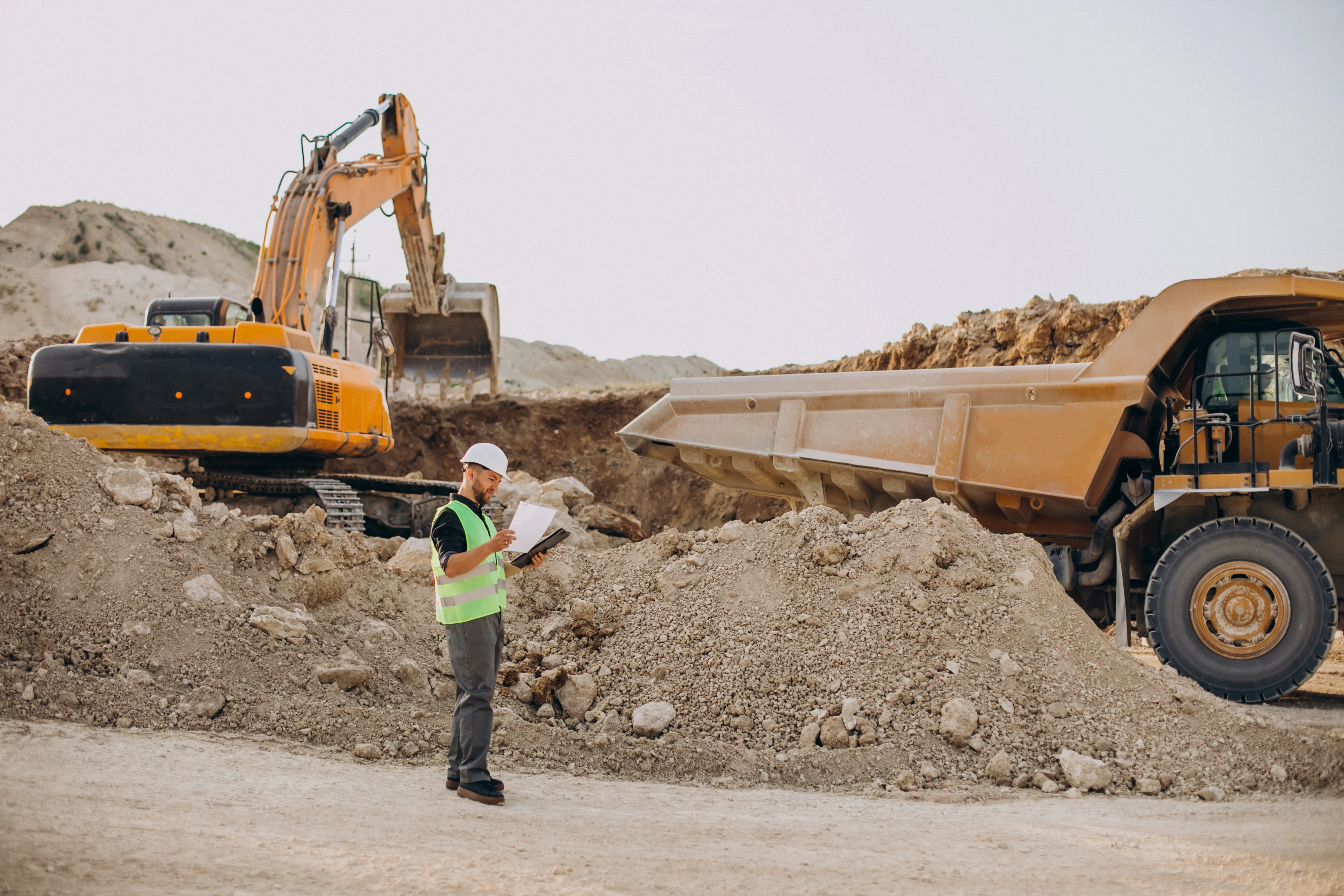 Heavy mining machinery haul truck operations